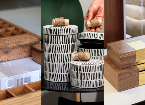 Livros e caixas encantadoras na decór