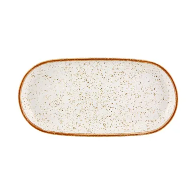 Travessa Oval Rustic Blend Branco G