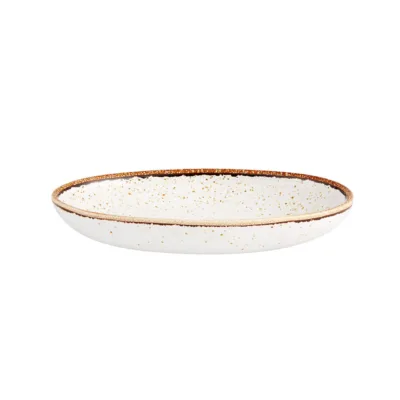 Travessa Oval Rustic Blend Branco G
