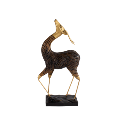 Escultura Cervo Horn Golden