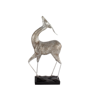 Escultura Cervo Silver